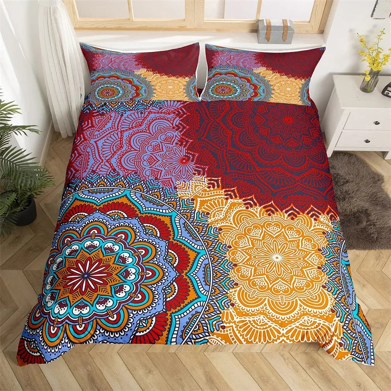 Bohemian Paisley Mandala Duvet Cover Set