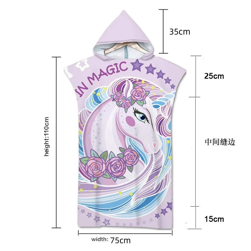 Custom Photo Hooded Beach Towel Poncho