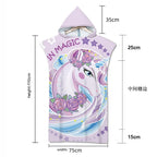 Customization Photo Beach Towels Bath Towels Quick Dry Hooded Cloak Adult Kids Poncho Parent-Child Bathrobe for Swimming Surf
