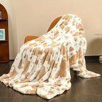 1pc Soft and Cozy Cow Printed Flannel Blanket - Perfect Gift for Family and Friends