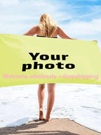 Custom Bath Beach Towel Funny Photo Name Color Customization Microfiber Outdoor Swimming Gifts Hotel Logo Bulk Orders Wholesale
