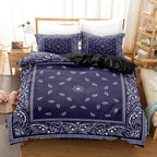 Paisley Mandala Black Duvet Cover Set Bohemian Style Double For Adults Queen King Size Bedding Set With Pillowcase For Bedroom