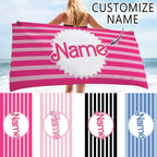 Custom Bath Beach Towel Funny Photo Name Color Customization Microfiber Outdoor Swimming Gifts Hotel Logo Bulk Orders Wholesale