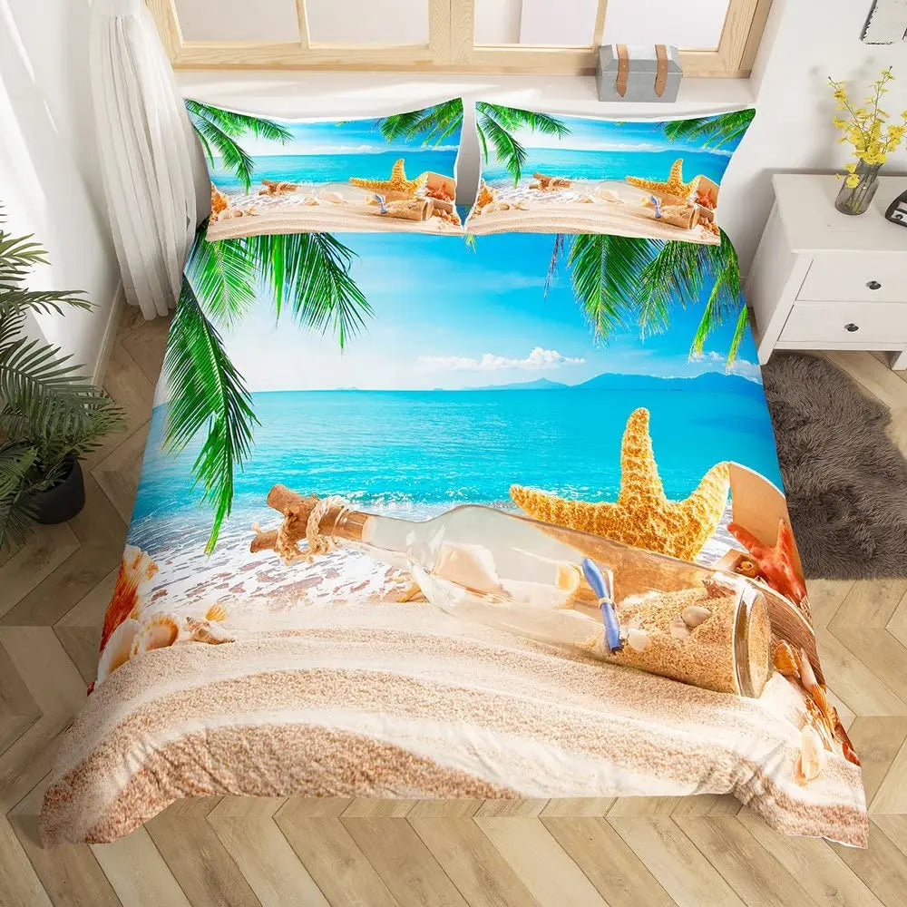 Hawaiian Beach and Ocean Kids Duvet Cover Set