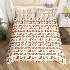 Rustic Farmhouse Bedding Set Western Horseshoe Duvet Cover For Boys Girls Teen Cowboys Cowgirls Quilt Cover With 2 Pillow Cases