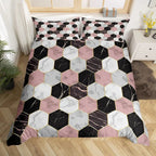 Rainbow Stripes Duvet Cover King Queen Visual Abstraction Bedding Set Optical Illusion Comforter Cover Geometric Quilt Cover