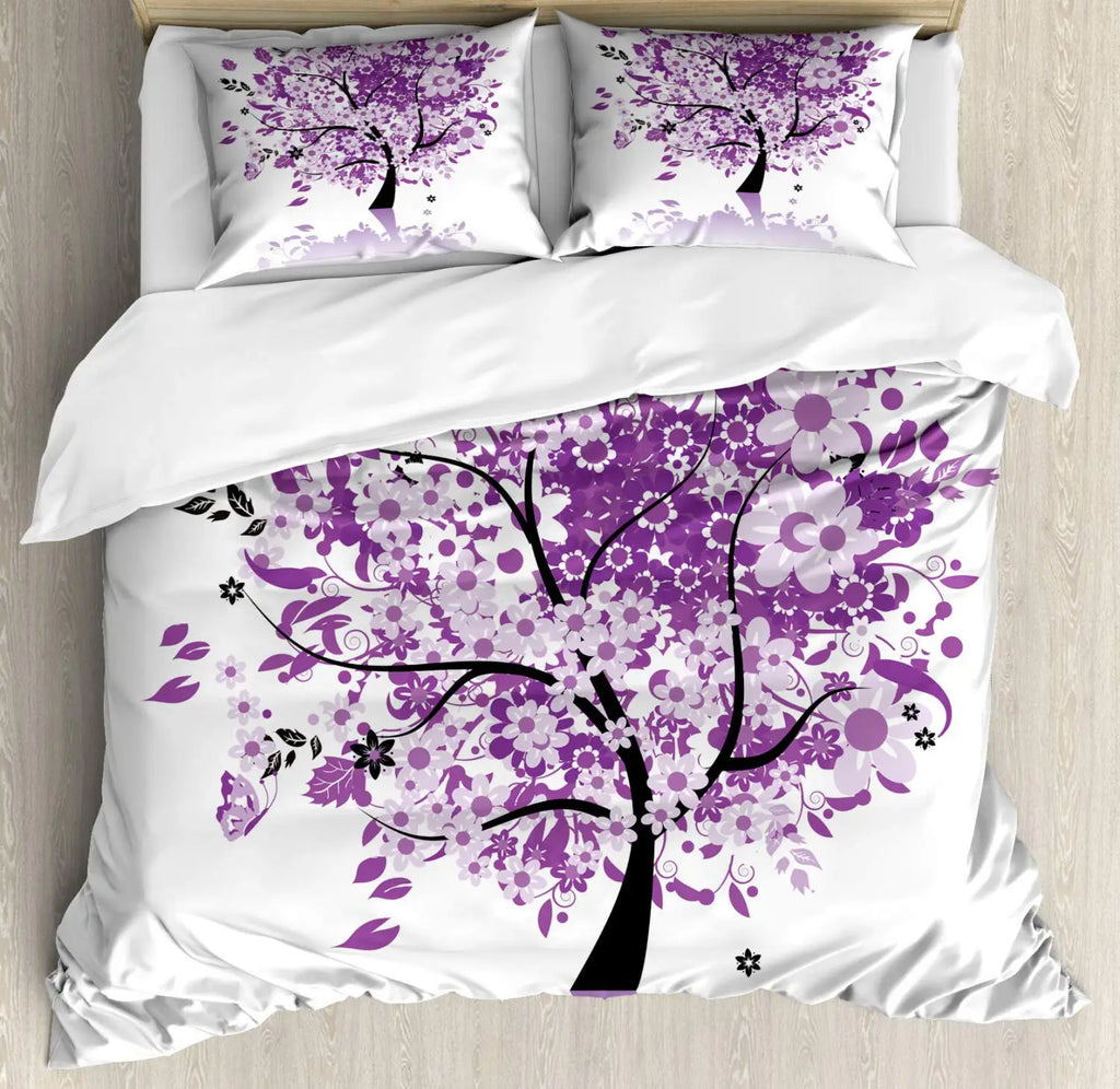 Sun and Moon Duvet Cover Black and White Bedding Soft Tree of Life All Galaxy Stars Mandala Tribal Quilt Cover Decor for Women