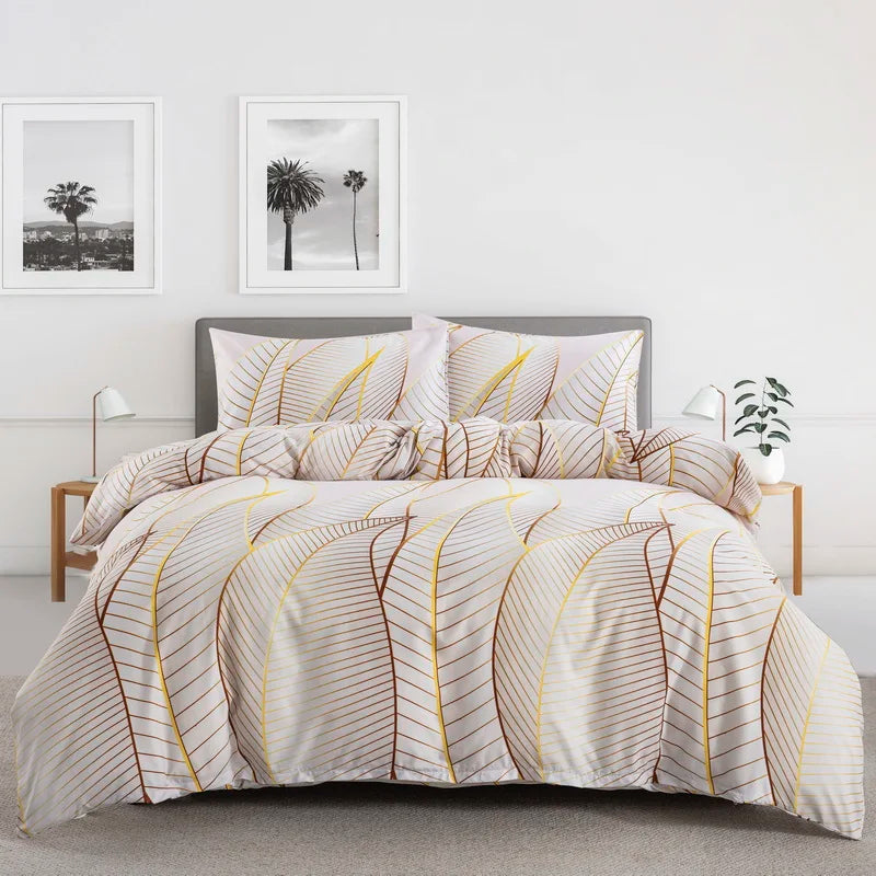 Mid Century Modern Duvet Cover Set King Abstract Geometric Balance Shapes Rainbow Sun Circles Boho Comforter Cover Bedding Sets