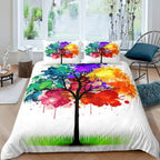 Sun and Moon Duvet Cover Black and White Bedding Soft Tree of Life All Galaxy Stars Mandala Tribal Quilt Cover Decor for Women