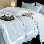 2025 Luxury Hotel Bedding Sets Thick Brushed Bed Sheets White Duvet Cover Set Pillowcase Four Piece Fully Enclosed for Home Gift