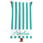 Striped Beach Towels Custom Name Beach Towel 3d Printed Microfiber Beach Towel Water Absorbing Personalized Bath Towel