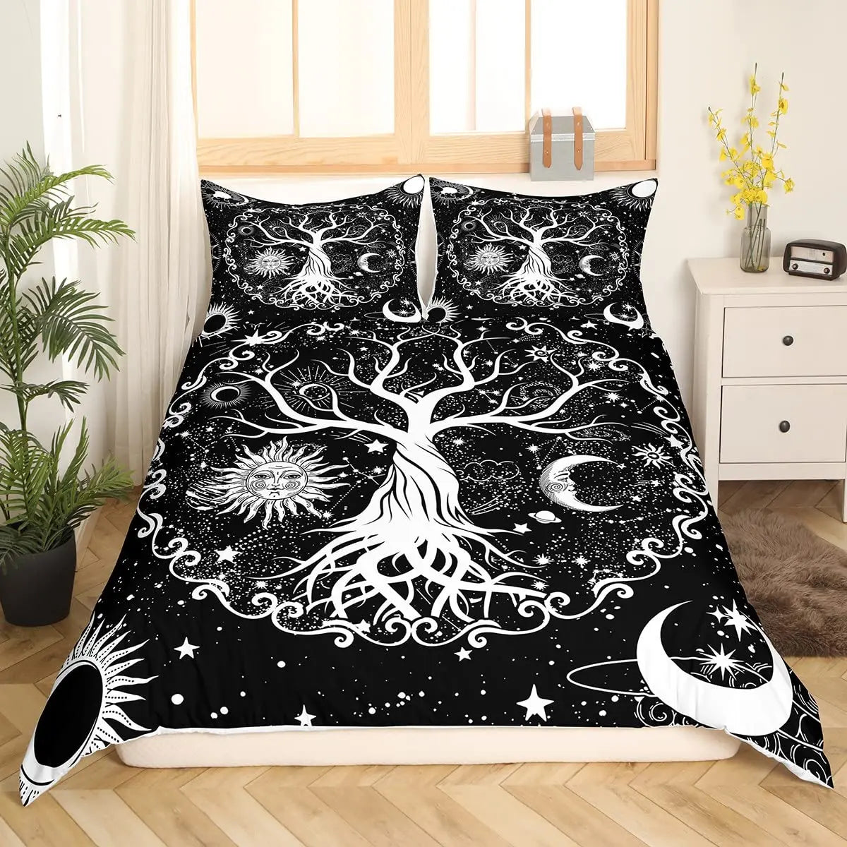 Sun, Moon and Tree of Life Duvet Cover Set