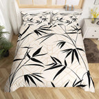 Ginkgo Leaf Duvet Cover Queen Natural Botanical Bedding Set Plants Rustic Farmhouse Comforter Cover Abstract Leaves Quilt Cover