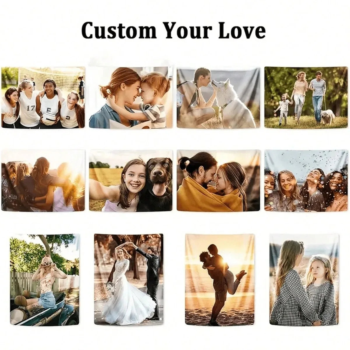 1pc Customize Personalized Tapestry With Photos For Birthday, Wedding, Christmas, Party, Father's/Mother's Day Home Decor