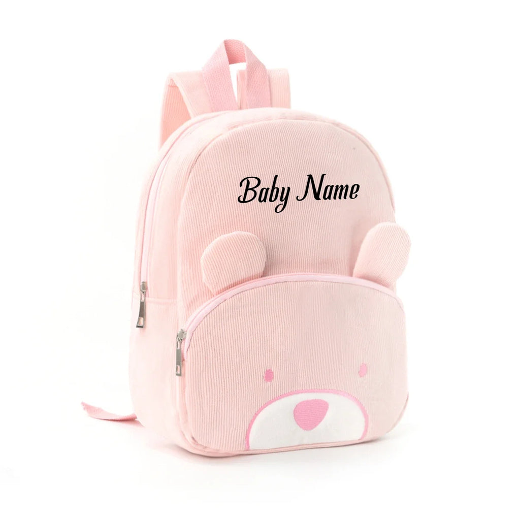 Personalized Corduroy Backpack Custom Name Embridery Kindergarten Schoolbags for Children Girls Boys Back to School