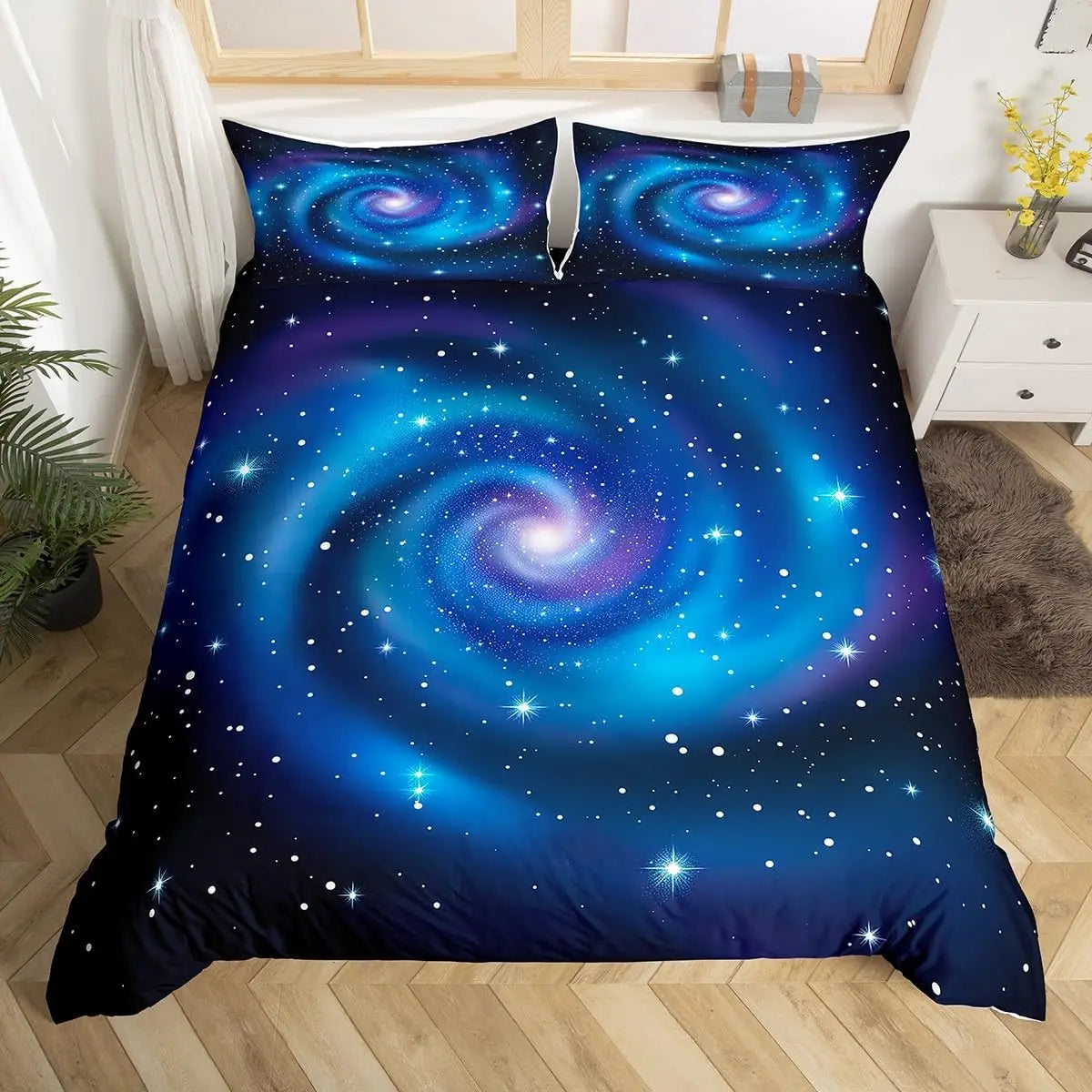 Galaxy Duvet Cover Starry Sky Bedding Set Twin Full Queen King Mysterious Outer Space Comforter Cover For Boys Girl Room Dorm