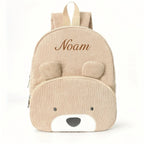 Personalized Corduroy Backpack Custom Name Embridery Kindergarten Schoolbags for Children Girls Boys Back to School