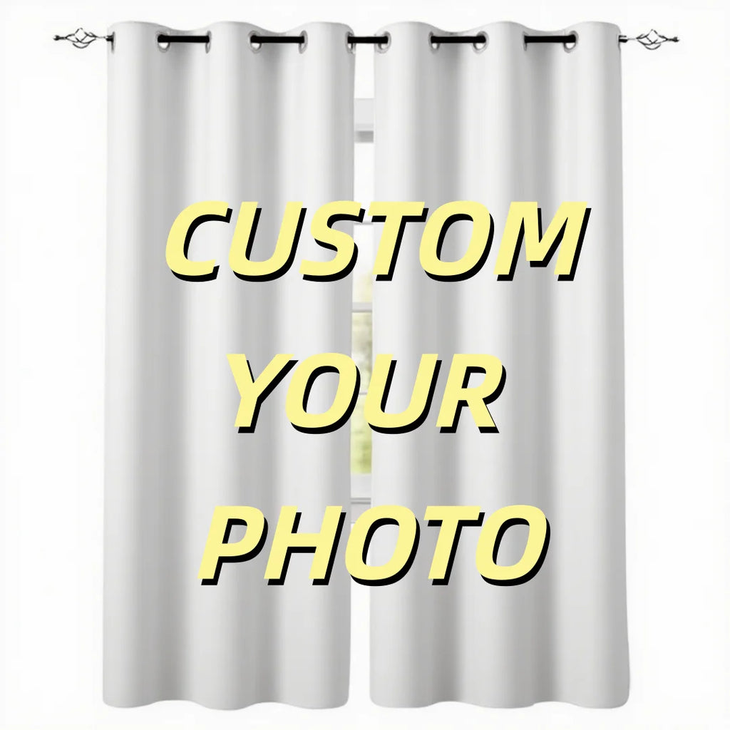Customized Photo Window Curtains Valance Outdoor Kitchen Drapes Window Treatment Ideas Window Personalized Home Decor