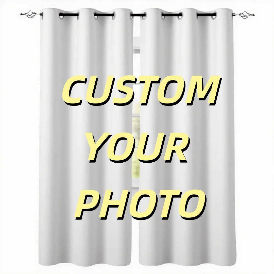 Customized Photo Window Curtains Valance Outdoor Kitchen Drapes Window Treatment Ideas Window Personalized Home Decor