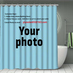 Custom Shower Curtain Bathroom Waterproof Curtains 3D Printing Customized Photo Polyester Bath Decor With Hooks for Dropshipping