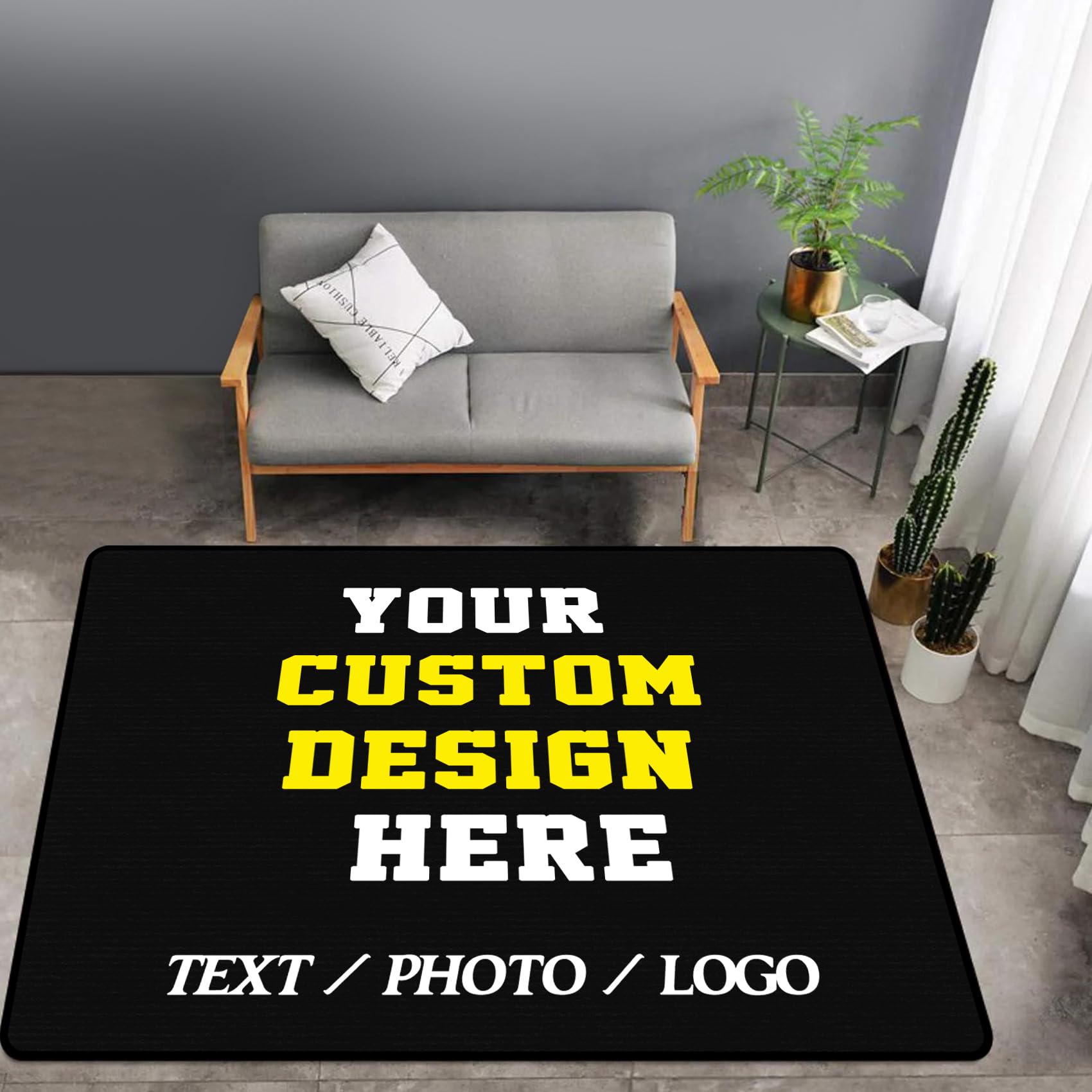 Custom Photo Carpet Logo Photo Rug Customizable Soft Washable Anti-Slip Home Living Room Sofa Mats Dropshipping Personalized Rug