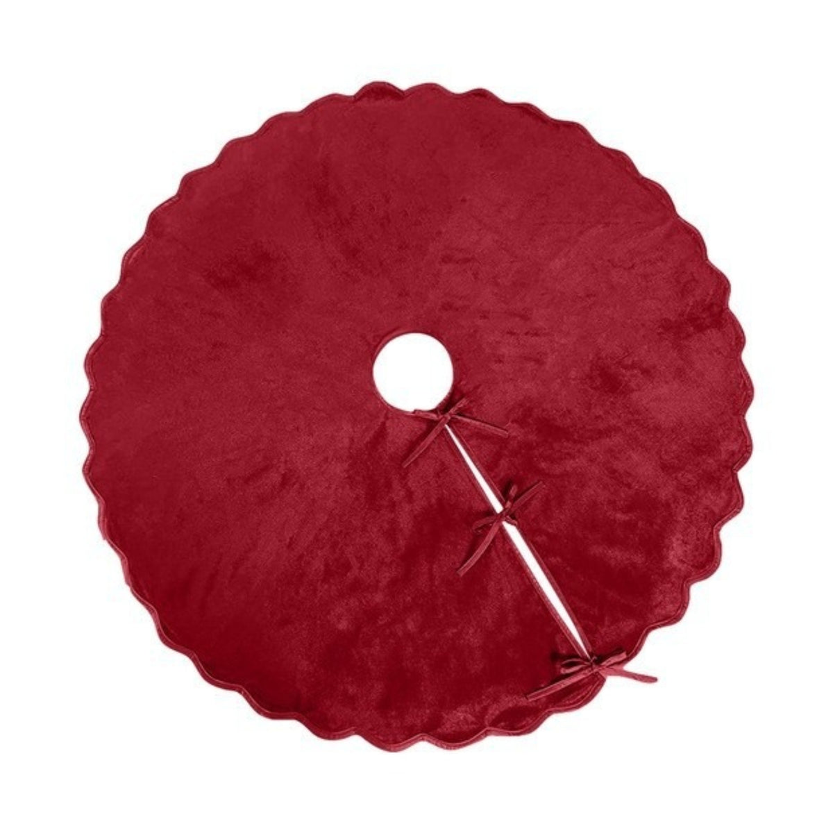 Pink Christmas Tree Skirt Velvet Tree Skirts, 48 Inch Xmas Decorations for Home Indoor Outdoor