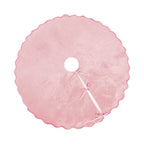 Pink Christmas Tree Skirt Velvet Tree Skirts, 48 Inch Xmas Decorations for Home Indoor Outdoor