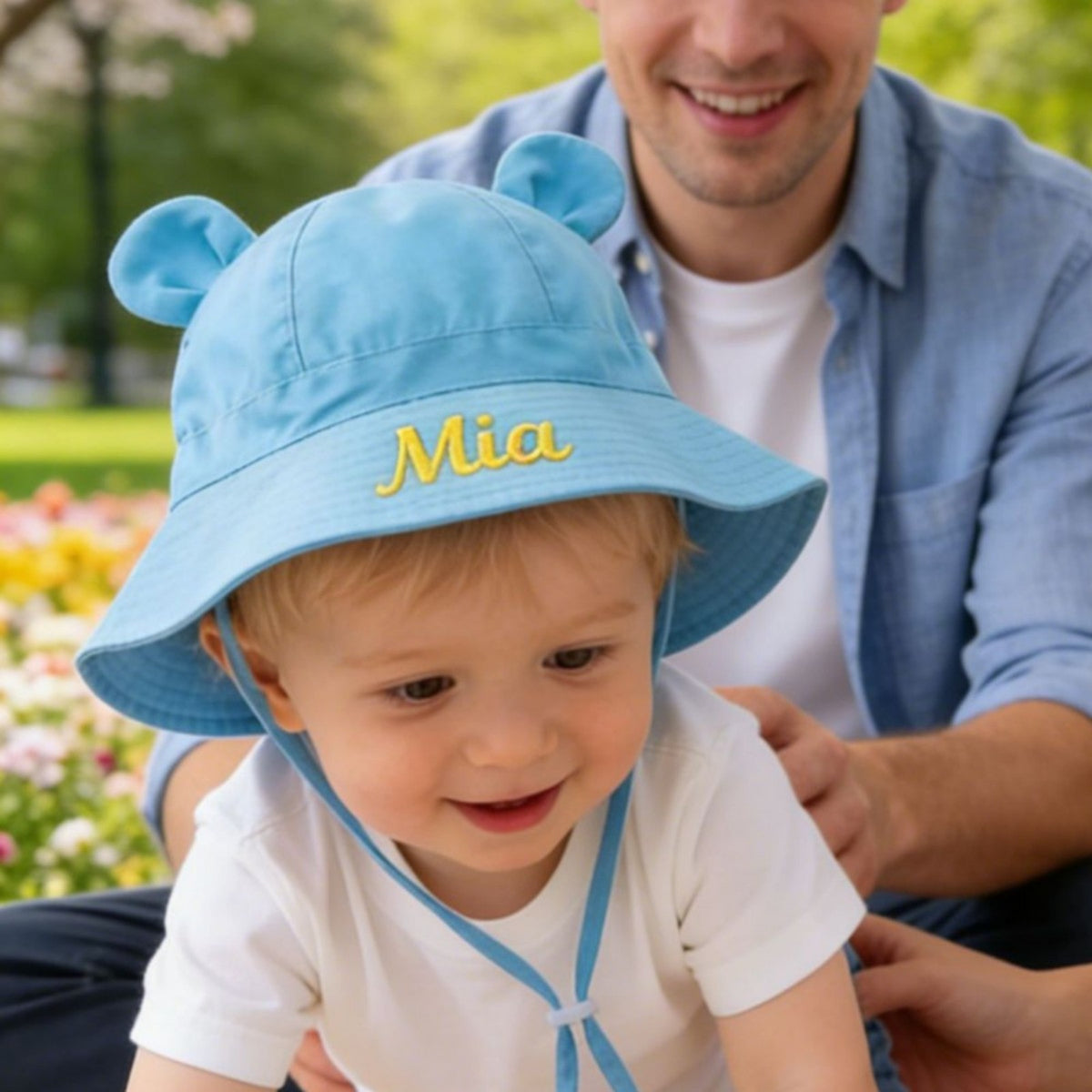 Personalized Custom Embroidery Name Children's Hat Bucket Hat Basin Hat Sunshade Sun Protection Thin