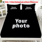 Custom Photo Fitted Sheet Personalized Bed Sheet Polyester