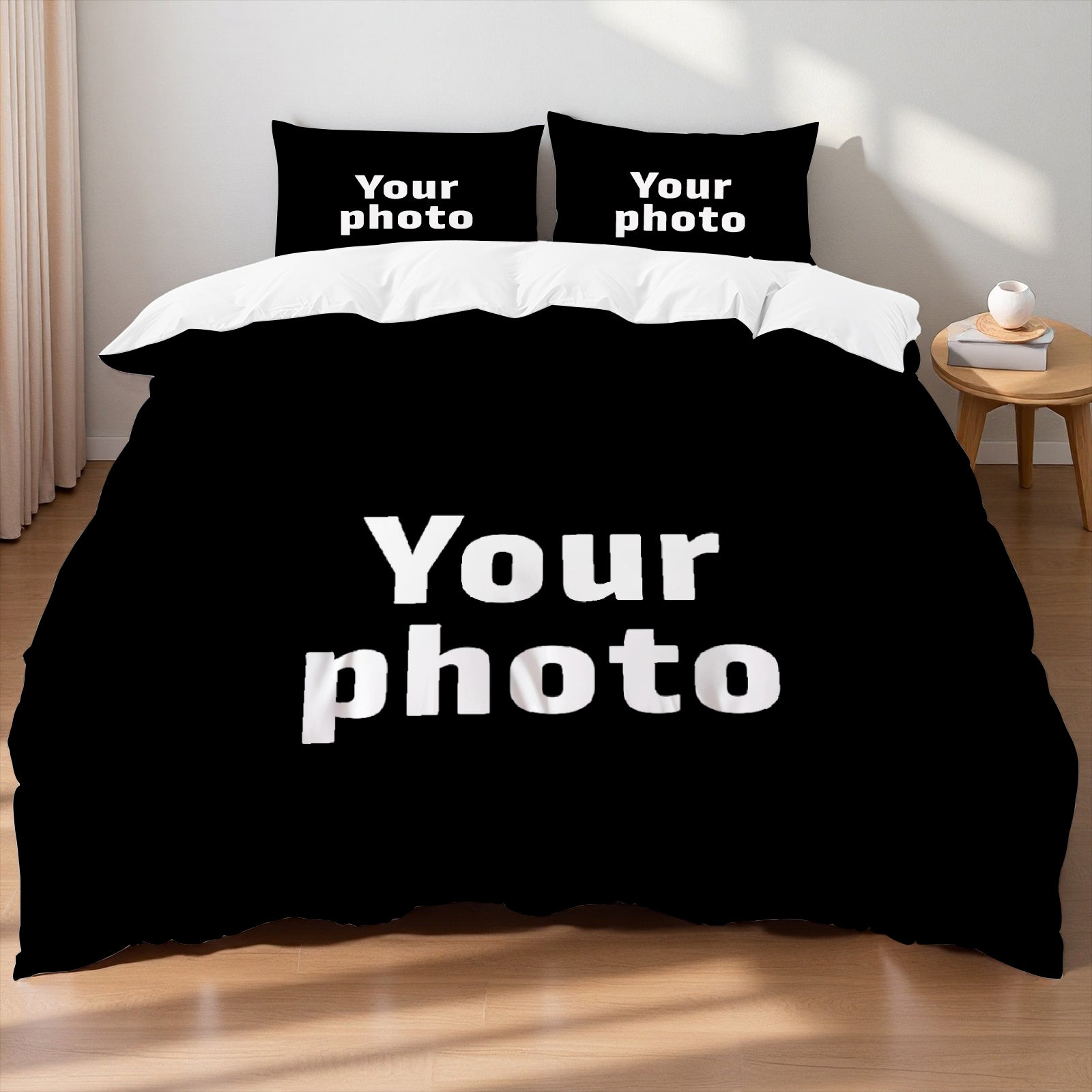 Polyester Bedding Set Personalized Your Photo Duvet Cover + Pillowcase Create Your Own Bedding Custom Bedding 2/3pcs Set No Sheet